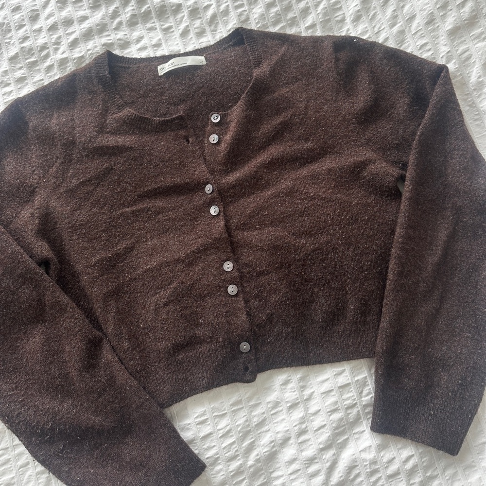 Brown knit sweater